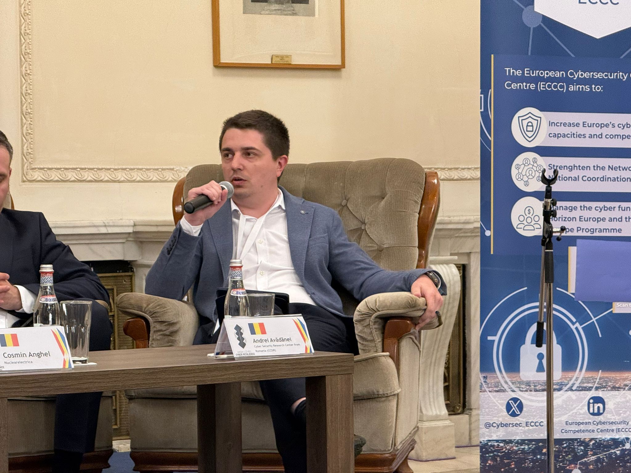 Andrei Avădănei speaking at the High-Level Cyber Resilience Regional Forum