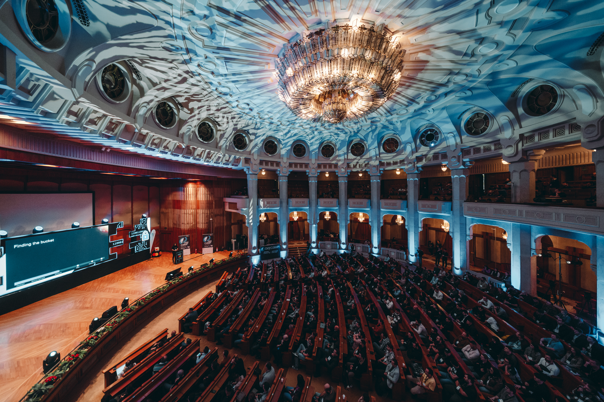 DefCamp conference keynote with international speakers sharing cybersecurity research